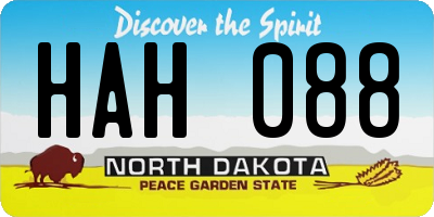 ND license plate HAH088