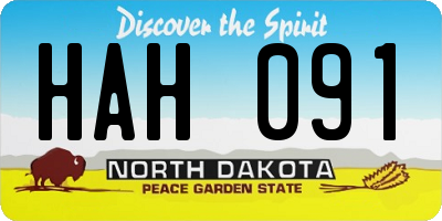 ND license plate HAH091