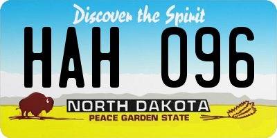 ND license plate HAH096