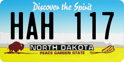 ND license plate HAH117