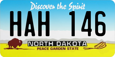 ND license plate HAH146