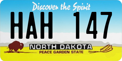 ND license plate HAH147