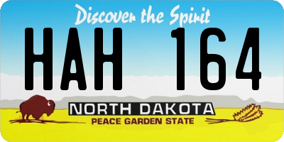 ND license plate HAH164