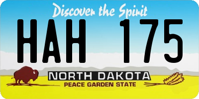 ND license plate HAH175