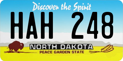 ND license plate HAH248