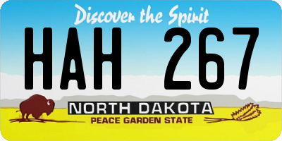 ND license plate HAH267