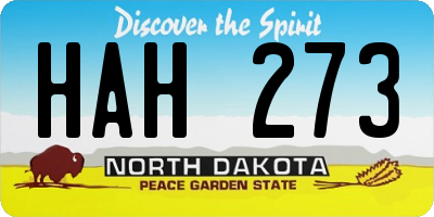 ND license plate HAH273