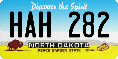 ND license plate HAH282