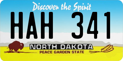 ND license plate HAH341