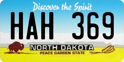 ND license plate HAH369