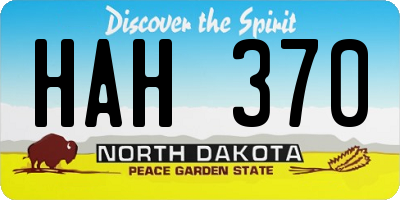 ND license plate HAH370