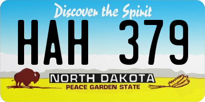 ND license plate HAH379