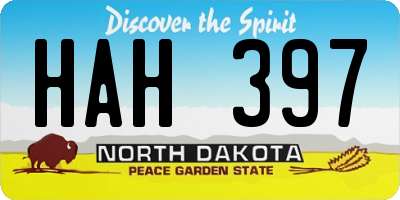 ND license plate HAH397