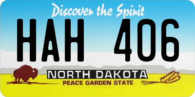 ND license plate HAH406