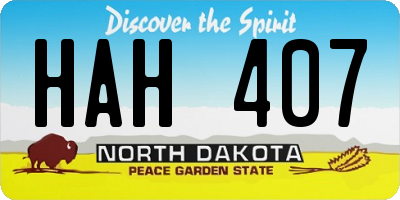 ND license plate HAH407