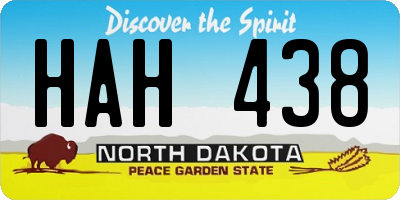 ND license plate HAH438