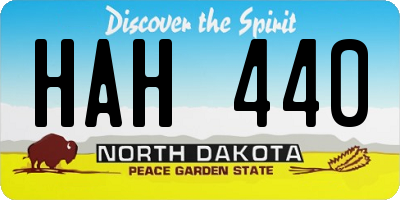 ND license plate HAH440