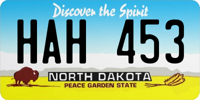 ND license plate HAH453