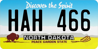 ND license plate HAH466