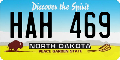 ND license plate HAH469