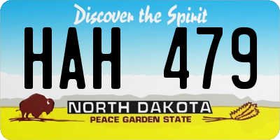 ND license plate HAH479