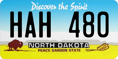 ND license plate HAH480