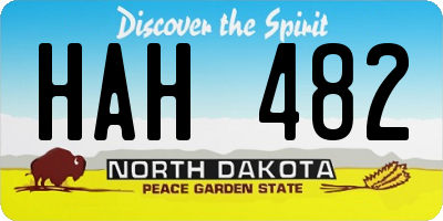 ND license plate HAH482