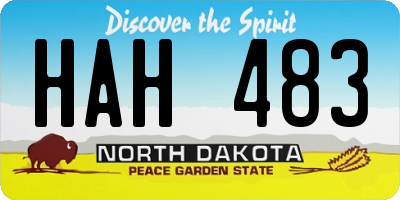 ND license plate HAH483