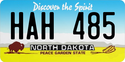 ND license plate HAH485