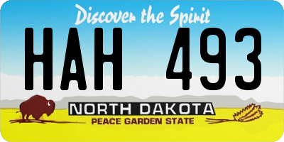 ND license plate HAH493