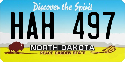 ND license plate HAH497