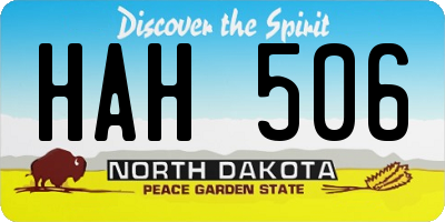 ND license plate HAH506