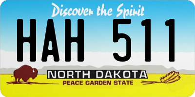 ND license plate HAH511