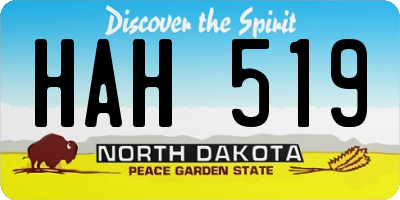 ND license plate HAH519