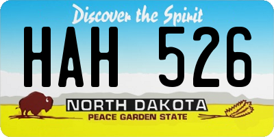 ND license plate HAH526