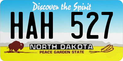 ND license plate HAH527