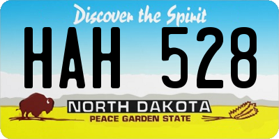 ND license plate HAH528