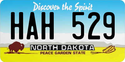 ND license plate HAH529