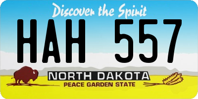 ND license plate HAH557