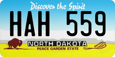 ND license plate HAH559