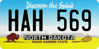 ND license plate HAH569