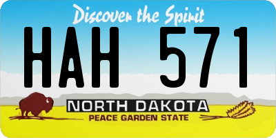 ND license plate HAH571