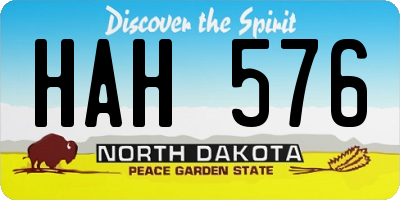 ND license plate HAH576