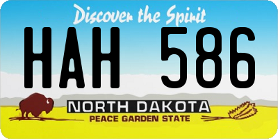 ND license plate HAH586