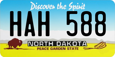 ND license plate HAH588