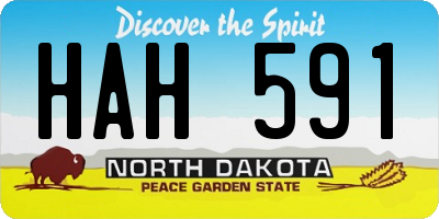 ND license plate HAH591