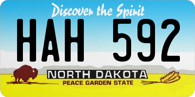 ND license plate HAH592