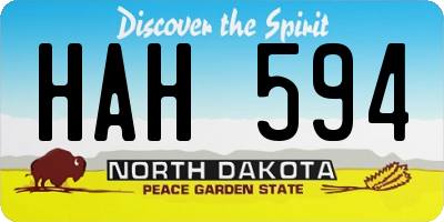 ND license plate HAH594