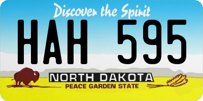 ND license plate HAH595