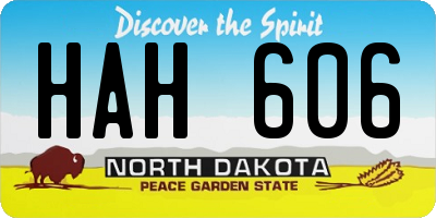 ND license plate HAH606